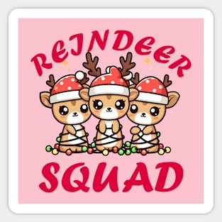 Reindeer Squad - Kawaii Cute Reindeer Christmas Design Sticker